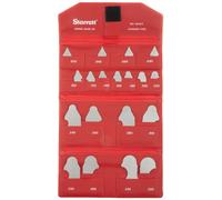 Starrett SD167FZ: Calibre de radios - decimal pulgadas sin soporte, acabado satinado, 0,020 "- 0,500 "rango, 0,020 "y 0,050" aumentos, 19 calibres