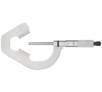 Starrett T483XRL-2 V-Anvil Micrometer, Ratchet Stop, Lock Nut, Carbide Faces, 1-2" Range, 0.0001" Graduation, Mide 3 Flautas