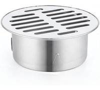 StarRing Desagüe Redondo de Acero Inoxidable para Piso, Parrilla de Metal para Ducha Anti-Obstrucción, para Balcón Exterior, Patio, Herramientas Domésticas (75 mm)