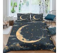 Starry Celestial Art Funda Edredon Juego de Ropa de Cama de 3 Piezas Impresión 3D Cierre de Estrellado Celestial Arte Funda de Edredón Funda de Almohada a Juego Transpirable Lavables for Adultos