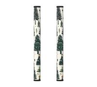 Starry Christmas - 2 fundas para manija de puerta de refrigerador, árbol del bosque, cubierta para manija de electrodomésticos de cocina, nevera, microondas, estufa, horno, lavavajillas