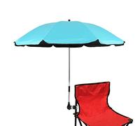 Starry City Paraguas solar de silla con pinzas ajustables, paraguas con clip fijo, para terraza, playa, carrito, silla de ruedas, carrito de golf (azul)