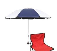 STARRY CITY Sombrilla solar para silla con abrazadera ajustable con fijación de clip para Paraguas para sillas de patio,sillas de playa,sillas de ruedas y carritos de golf (W-Azul)