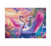 Starry Colorful Cisne Puzzle 500 Piezas Impossible Creativo Único Mascota Rompecabezas 3D Obra De Arte para Toda La Familia Juguete Educativo Decoración 500 PCS