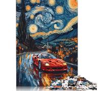 Starry Night and F40 Rompecabezas Imposible,desafío for Adults Juego Educativo 1000 Piezas Obra De Arte De Juego De para Adultos Y Niños 1000pcs (75x50cm)
