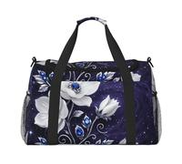 Starry Night Blooms - Bolsa de viaje resistente al agua, compacta para deportes, gimnasio y fin de semana para hombres y mujeres