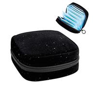 Starry Night - Bolsa de almacenamiento para servilletas sanitarias, color negro, Varios colores, 4.7x6.6x6.6 in/12x17x17 cm