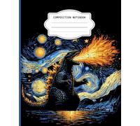 Starry Night Kaiju: Fire & Cosmos Composition Notebook: A 6x9 Inch College-Ruled Notebook | 100 Pages for Writing, Drawing, and Ideas Under the Stars