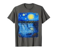 Starry Night Niagara Falls Waterfall Art Lover Road Trip Camiseta