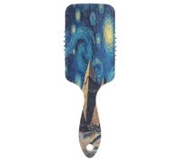 Starry Night Swirling Sky - Peine de masaje con cojín de aire, cepillo para desenredar, cepillo para el cabello para mujer