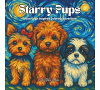 Starry Pups: A Van Gogh Inspired Coloring Adventure