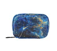 Starry Sky A Shooting Star Pasing by medicina bolsa con compartimentos desmontables reutilizable pastillero de viaje para bolso, cielo estrellado, una estrella fugaz pasando por, 1 size