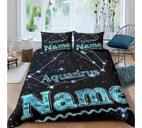 Starry Sky Funda Edredon de poliéster Juego de 3 Piezas Diseño 3D con Cremallera Estrellado Sky Diseño Funda de Edredón incluye Funda de Almohada Suave Transpirable for niña Super king（260x220cm）