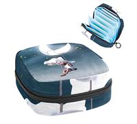 Starry Sky Moon Star Girl Period - Bolsa portátil para guardar tampones para servilletas sanitarias, Varios colores, 4.7x6.6x6.6 in/12x17x17 cm, Viajes
