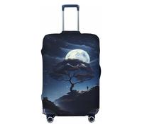 Starry Sky Moon Tree A - Fundas de equipaje de viaje - Fundas elásticas para maletas protectoras para equipaje de 18 a 32 pulgadas, Negro -, G