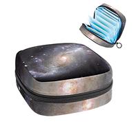 Starry Sky Night Galaxy Period Pouch portátil, bolsa de almacenamiento de tampón para servilletas sanitarias, Varios colores, 4.7x6.6x6.6 in/12x17x17 cm