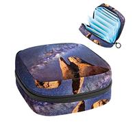 Starry Sky Night Galaxy Period Pouch portátil, bolsa de almacenamiento de tampón para servilletas sanitarias, Varios colores, 4.7x6.6x6.6 in/12x17x17 cm