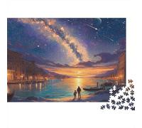 StarryNightVenecia 1000 Piezas Stock De Cartas Premium Rompecabezas De Bricolaje Coleccionistas Entrenamiento Cerebral Decoración De Paredes 38x26cm/1000pcs