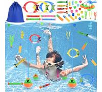 StarryTiger 35 pcs Juguetes de Buceo para Niños, Juguetes para Nadar bajo el Agua Conjunto, Juguetes en Piscina, para Niños y Niñas de 4 a 12 Años Entrenamiento de Natación