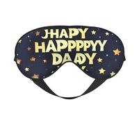 Stars and Happy Fathers Day - Antifaz para dormir de doble cara, cómoda y suave con correa ajustable, bloquea la luz