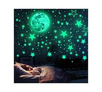 Stars And Moon Stickers, Luminous Stars Stickers, Glow In The Dark Wall Stickers