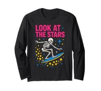 Stars Constellation Mira a las estrellas Astrología espacial masculina Manga Larga