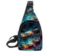 Stars Nebula - Bolso cruzado con correa de hombro ajustable, bolsa de hombro para hombres y mujeres, mochila bandolera para viajes, ciclismo, trabajo, deportes, Multicolor 09, 11.8x7x1.5in/30x18x4cm