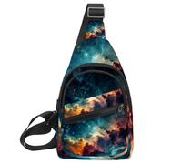 Stars Nebula - Bolso cruzado con correa de hombro ajustable, bolsa de hombro para hombres y mujeres, mochila bandolera para viajes, ciclismo, trabajo, deportes, Multicolor 17, 11.8x7x1.5in/30x18x4cm