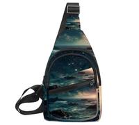 Stars Nebula - Bolso cruzado con correa de hombro ajustable, bolsa de hombro para hombres y mujeres, mochila bandolera para viajes, ciclismo, trabajo, deportes, Multicolor 04, 11.8x7x1.5in/30x18x4cm