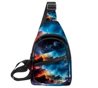 Stars Nebula - Bolso cruzado con correa de hombro ajustable, bolsa de hombro para hombres y mujeres, mochila bandolera para viajes, ciclismo, trabajo, deportes, Multicolor 06, 11.8x7x1.5in/30x18x4cm