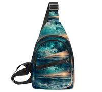 Stars Nebula - Mochila bandolera ajustable para viajes, senderismo, Multicolor 03, 11.8x7x1.5in/30x18x4cm