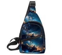 Stars Nebula - Mochila bandolera ajustable para viajes, senderismo, Multicolor 07, 11.8x7x1.5in/30x18x4cm