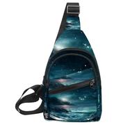 Stars Nebula - Mochila bandolera ajustable para viajes, senderismo, Multicolor 07, 11.8x7x1.5in/30x18x4cm