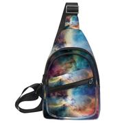 Stars Nebula - Mochila bandolera ajustable para viajes, senderismo, Multicolor 11, 11.8x7x1.5in/30x18x4cm