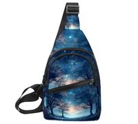Stars Nebula - Mochila bandolera ajustable para viajes, senderismo, Multicolor 13, 11.8x7x1.5in/30x18x4cm