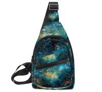 Stars Nebula - Mochila bandolera ajustable para viajes, senderismo, Multicolor 14, 11.8x7x1.5in/30x18x4cm