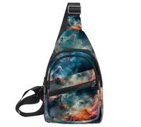 Stars Nebula - Mochila bandolera ajustable para viajes, senderismo, Multicolor 15, 11.8x7x1.5in/30x18x4cm