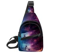 Stars Nebula - Mochila bandolera ajustable para viajes, senderismo, Multicolor 16, 11.8x7x1.5in/30x18x4cm