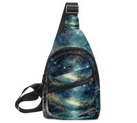 Stars Nebula - Mochila bandolera ajustable para viajes, senderismo, Multicolor 16, 11.8x7x1.5in/30x18x4cm