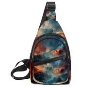 Stars Nebula - Mochila bandolera ajustable para viajes, senderismo, Multicolor 17, 11.8x7x1.5in/30x18x4cm