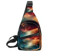 Stars Nebula - Mochila bandolera ajustable para viajes, senderismo, Multicolor 20, 11.8x7x1.5in/30x18x4cm