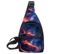 Stars Nebula Sling Lateral, Mochila cruzada, Multicolor 01, 11.8x7x1.5in/30x18x4cm