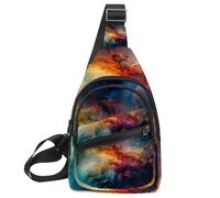 Stars Nebula Sling Lateral, Mochila cruzada, Multicolor 02, 11.8x7x1.5in/30x18x4cm