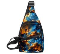 Stars Nebula Sling Lateral, Mochila cruzada, Multicolor 05, 11.8x7x1.5in/30x18x4cm