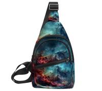 Stars Nebula Sling Lateral, Mochila cruzada, Multicolor 06, 11.8x7x1.5in/30x18x4cm