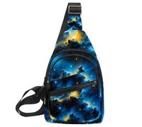 Stars Nebula Sling Lateral, Mochila cruzada, Multicolor 14, 11.8x7x1.5in/30x18x4cm