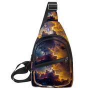 Stars Nebula Sling - Mochila, Multicolor 06, 11.8x7x1.5in/30x18x4cm