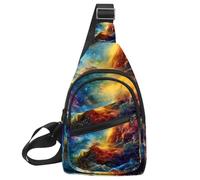 Stars Nebula Sling - Mochila, Multicolor 07, 11.8x7x1.5in/30x18x4cm