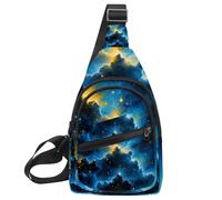 Stars Nebula Sling - Mochila, Multicolor 17, 11.8x7x1.5in/30x18x4cm
