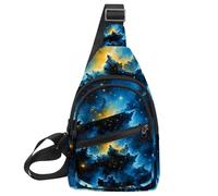 Stars Nebula Sling - Mochila, Multicolor 20, 11.8x7x1.5in/30x18x4cm